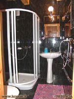 Higienos kambaryje – dušo kabina, prausykl ir WC