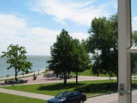 Window opens to the gorgeous view of the Curonian Lagoon, parking available.