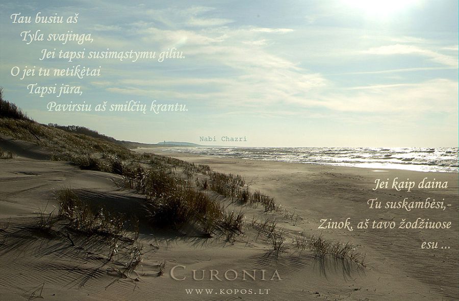 Nabi Chazri - grąžūs žodžiai apie jūrą ir smėlį, meilę ir laimę