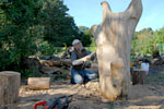 Raganų kalno medinių skulptūrų ekspozicijos atnaujinimo darbai